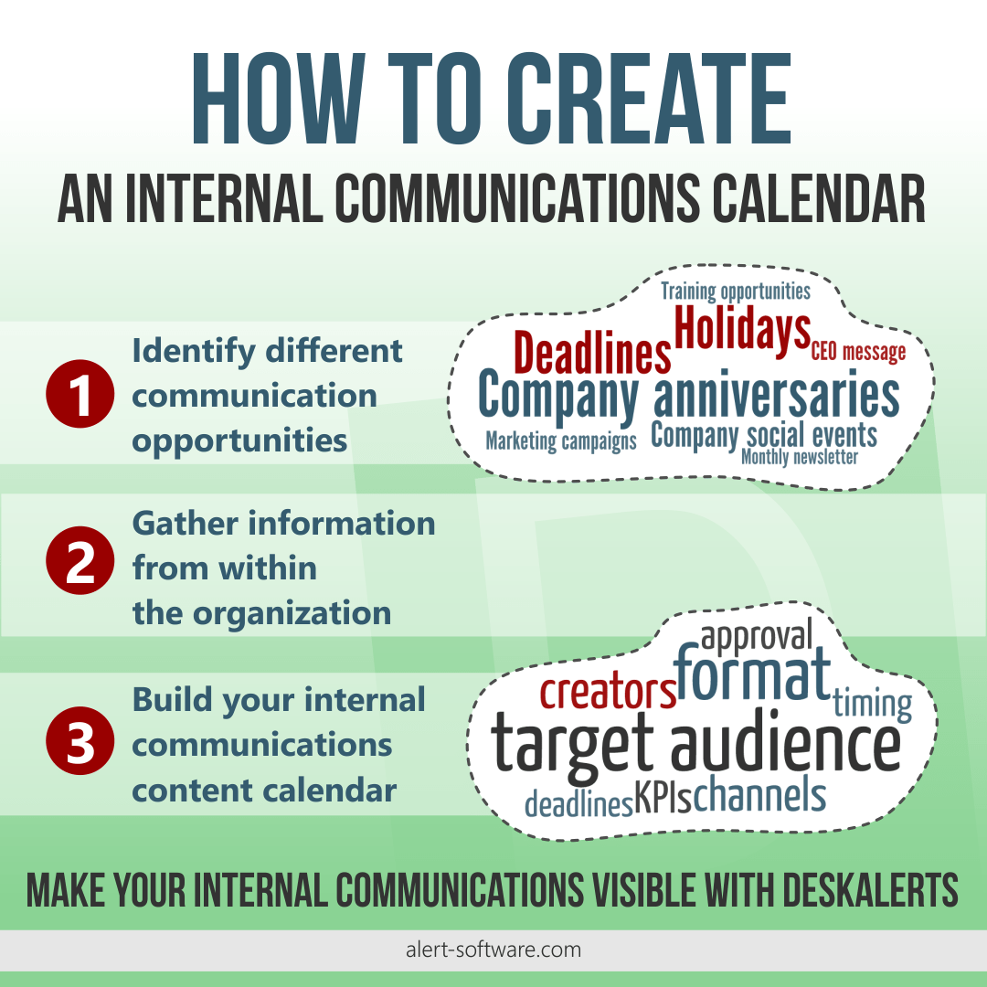internal communication calendar